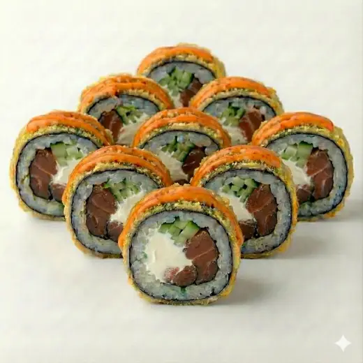 TEMPURA Z WĘDZONYM ŁOSOSIEM